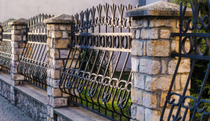 wrought iron fence